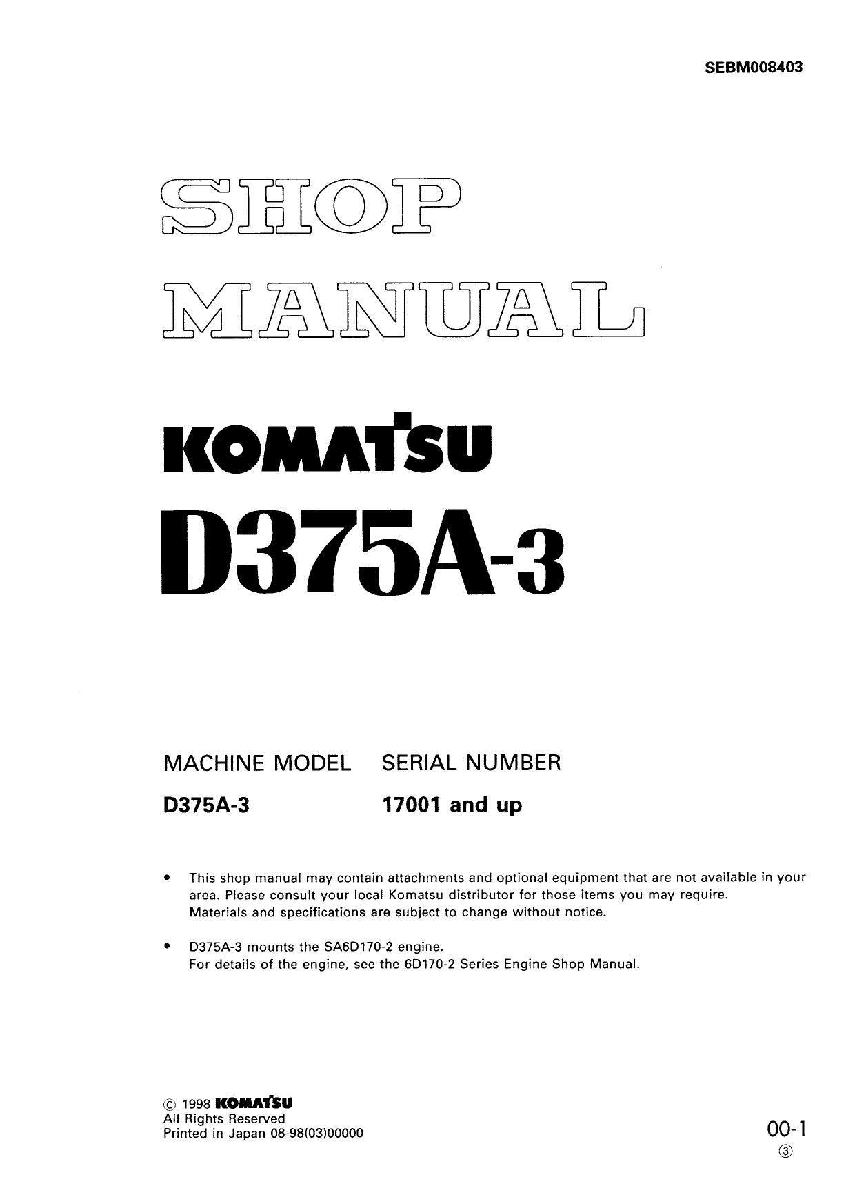 D375A-1 Shop Manual
